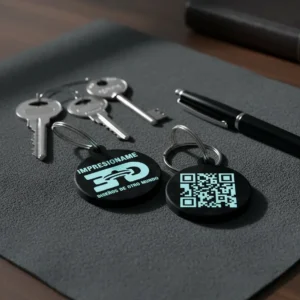 Llaveros Personalizados 3D X 20 u Logo + QR Dinámico 4x4 Cm