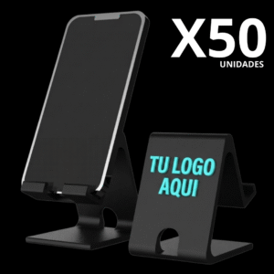 50 U. SOPORTE STAND CELULAR LOGO PERSONALIZADO 3D