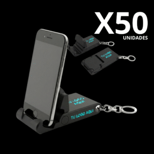 x50 LLAVEROS PORTA CELULAR PERSONALIZADOS LOGO 3D