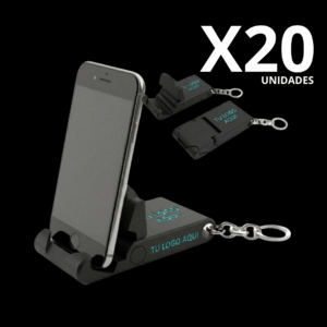 x20 LLAVEROS PORTA CELULAR PERSONALIZADOS LOGO 3D